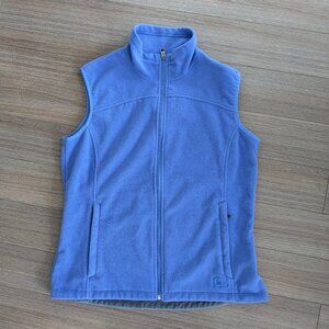 REI women's full zip fleece vest - periwinkle blue purple - sz L